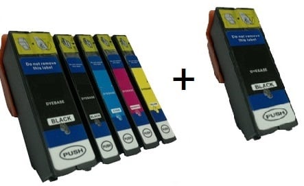 Compatible Epson 33XL High Capacity Ink Cartridges Full Set of 5 + EXTRA BLACK - (2 x Black, 1 x Photo Black, Cyan, Magenta, Yellow)

